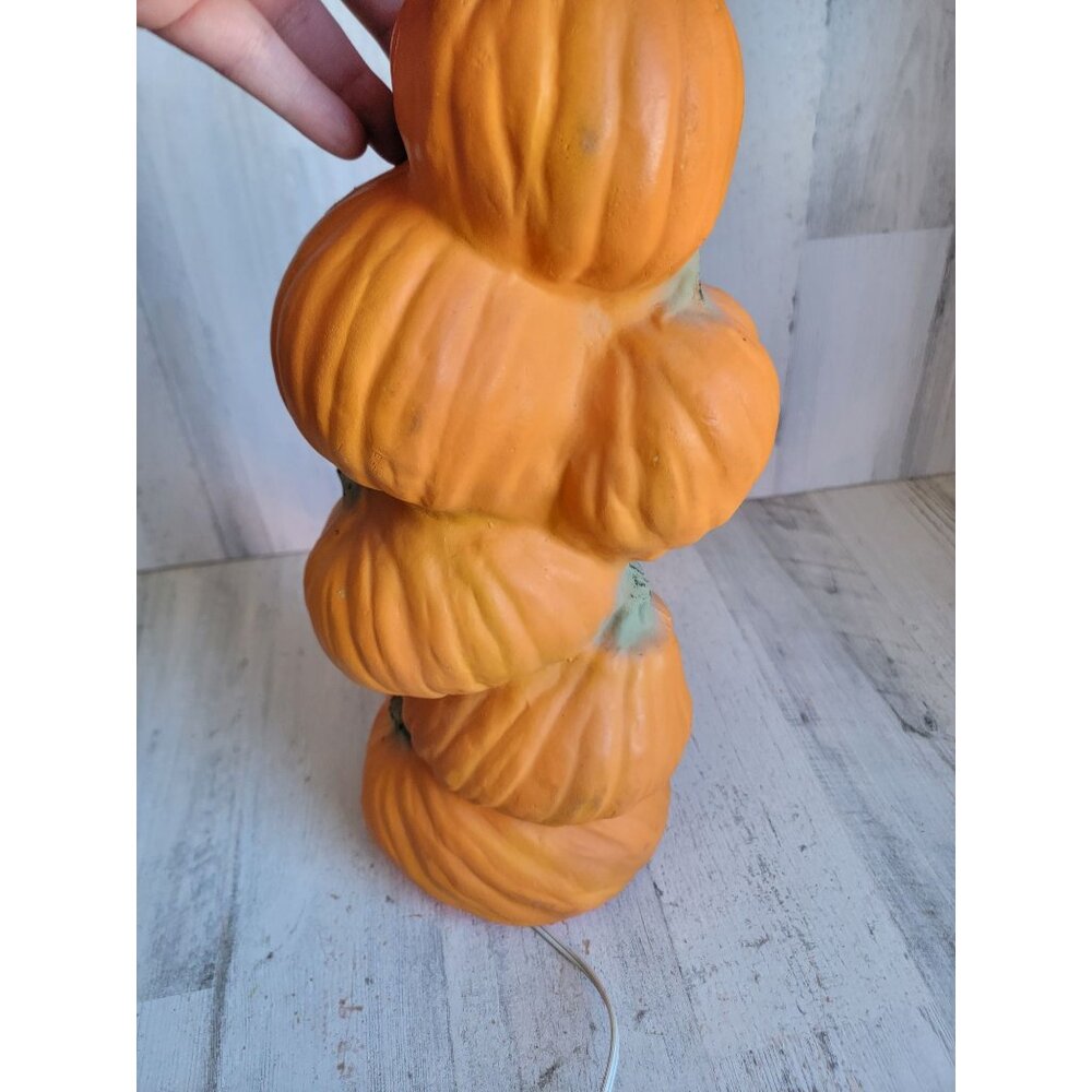 Gemmy pumpkin stack Halloween light up home decor prop Styrofoam - Picture 7 of 10
